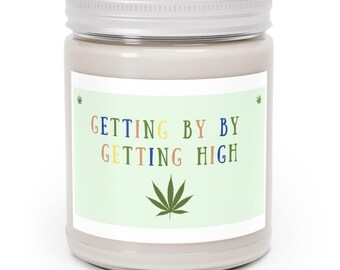 Aromatherapie Duftkerze, lustige Kerze, Entspannung Geschenk, Stoner Dekor, Marihuana Geschenk, natürlicher Duft