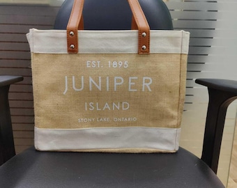 Personalized Jute Tote Bag | Custom Burlap Wedding Favor, Bridesmaid Gift Bag
