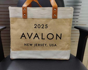 Custom Name Tote Bag, Personalized Bridesmaid Gift, Beach Bag