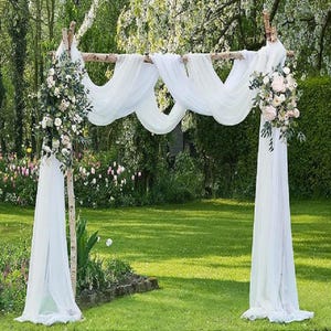 Wedding Arch Draping Fabric Bundle Has 2 Scarves for Wedding Fabric, Wedding Ceremony or Wedding Decoration. 55&quot; Wide. Many Colors Available