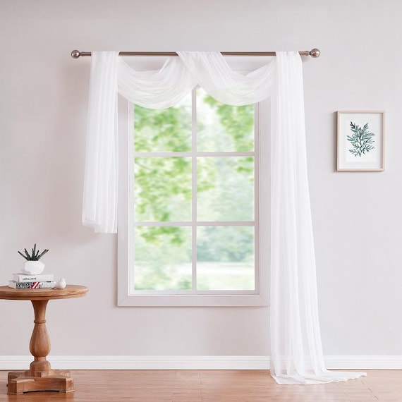 Durchsichtiger Voile Fensterschal, Hochzeitsbogen, Betthimmel