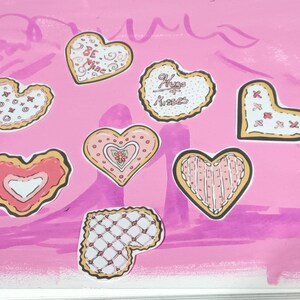 Valentine Cookie Stickers