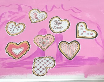 Valentine Cookie Stickers