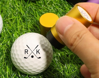 Never Lose Your Ball Again! Custom Golf Ball Stamp Kit - Monogram & Pattern Imprinter with Ink Refill - Unique Golfer Gift Idea