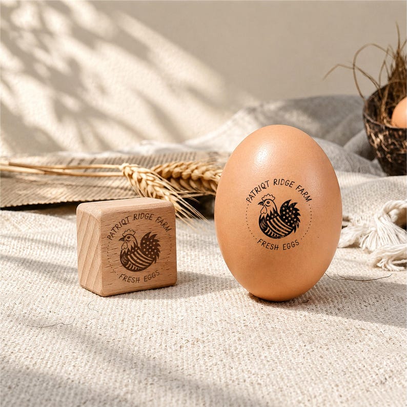 CUSTOM EGG STAMPS, 9 New Designs, Personalized Farm Stamps ...