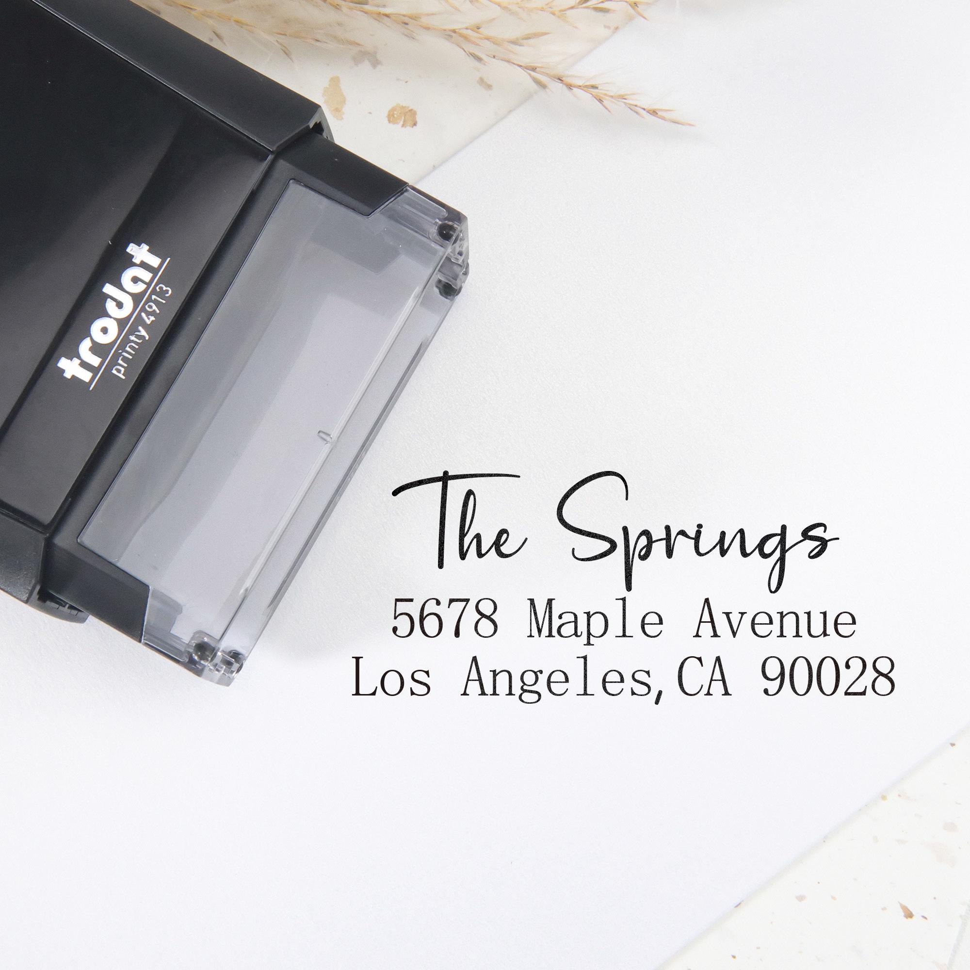 Personalized Minimalist Address Stamp: Custom Modern Return Stamper for ...