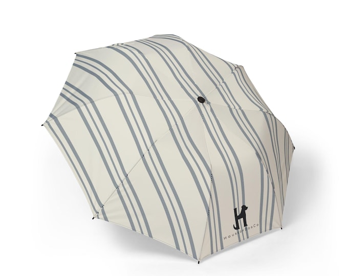 Featured listing image: Stylish Semi-Automatic Foldable Umbrella | Chic Rain Gear, Lightweight Travel Umbrella, Compact Sunshade, Striped Design for Everyday Use