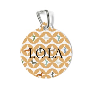 Personalized Dachshund Pet Tag: Custom Dog & Cat ID, Metal Clip