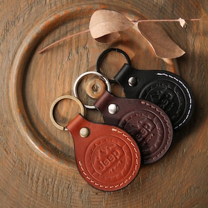 Motorcycle, car, leather keychain Jeep, leather initial keychain personalized, customized leather keychain for her, men key fob, gift