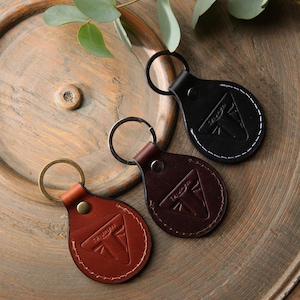 Motorcycle, car, leather keychain Triumph, leather initial keychain personalized, customized leather keychain for her, men key fob, gift