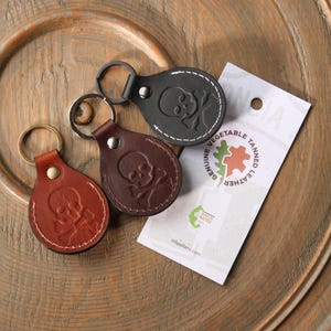 Motorcycle, car, leather keychain Skull, leather initial keychain personalized, customized leather keychain for her, men key fob, gift