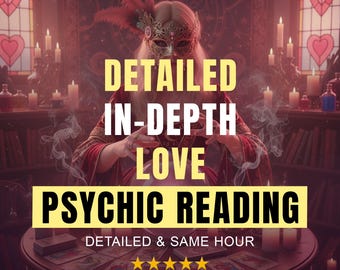 Detailed In-Depth Love Tarot Reading, Psychic Love Reading & Honest Soulmate Insights, Twin Flame Relationship Clarity, Same Hour Delivery