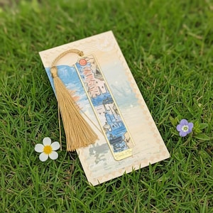Marcapáginas de Monet y Van Gogh: Diseños elegantes en metal Sunrise Impression