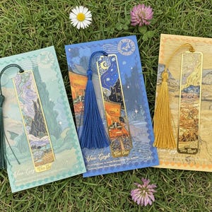 Marcapáginas de Monet y Van Gogh: Diseños elegantes en metal imagen 3