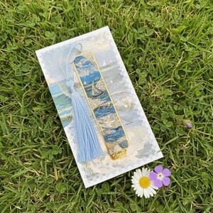 Marcapáginas de Monet y Van Gogh: Diseños elegantes en metal Seascape