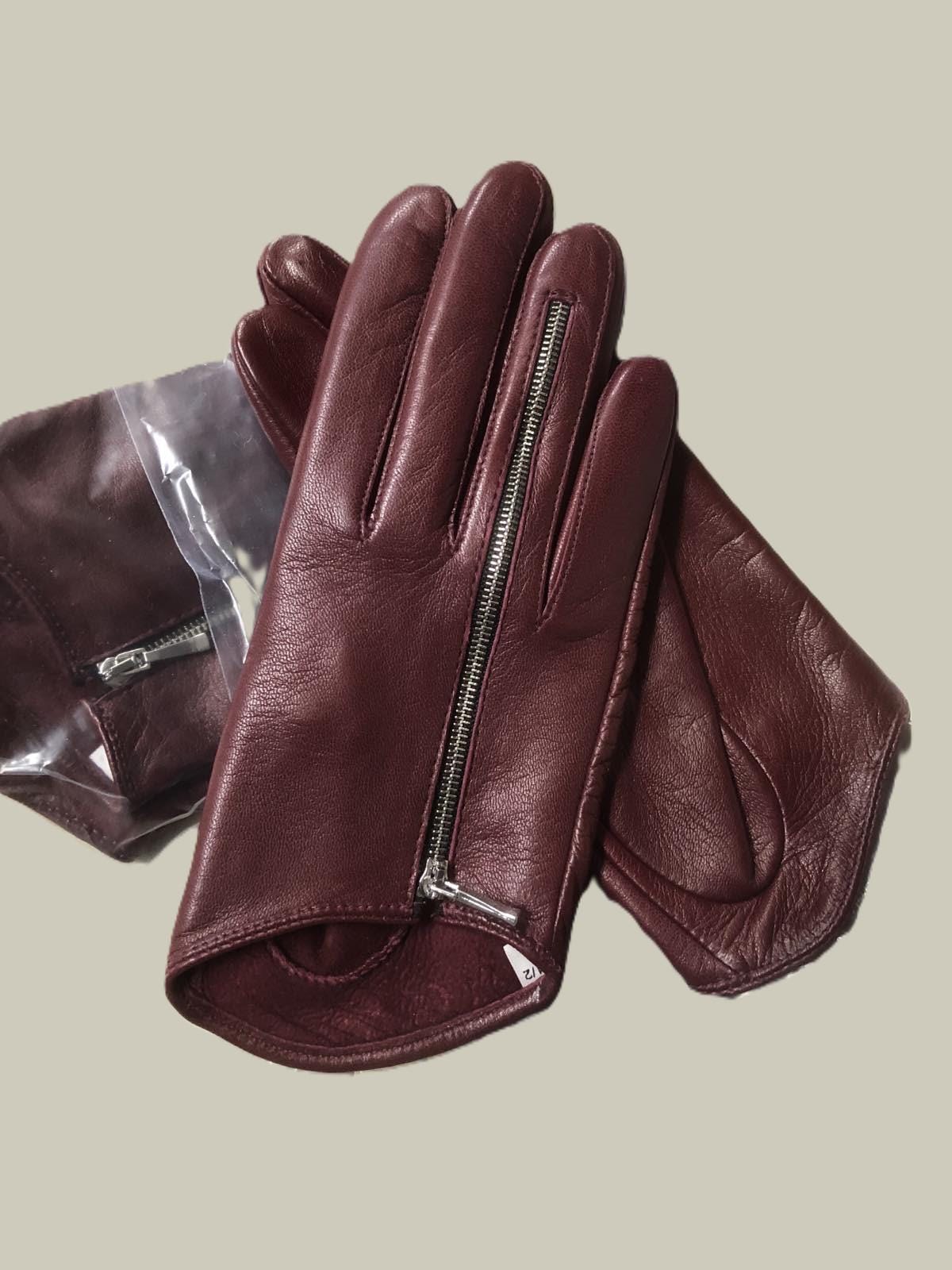 レザー手袋 バーガンディ IAS020 Burgundy gloves - Etsy 日本