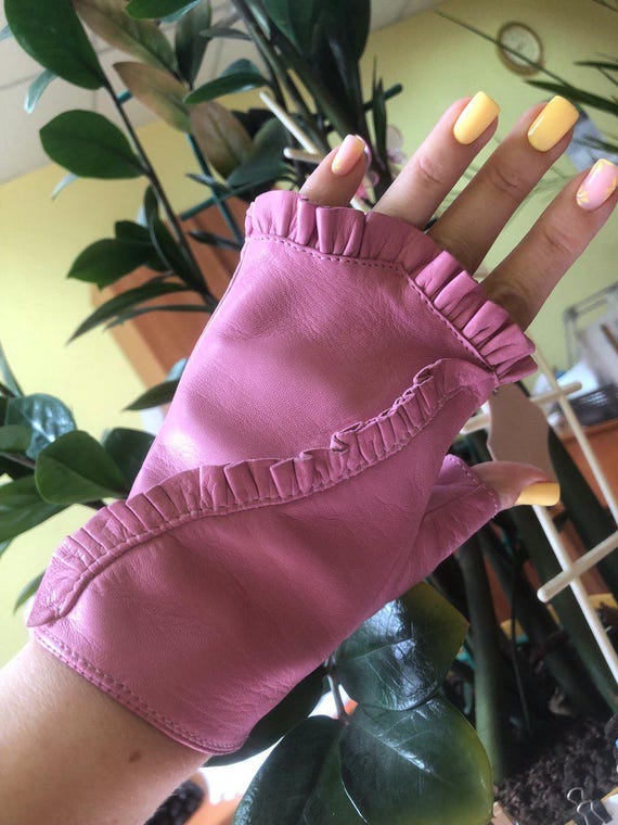 ladies fingerless dress gloves Soft Lamb Leather Fingerless Gloves: Long Opera Arm Warmers