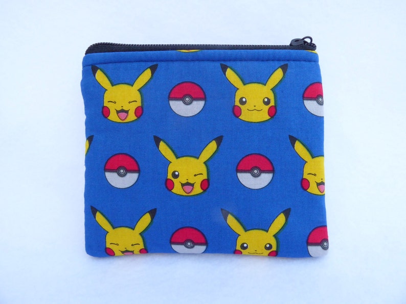 Pokemon Print Coin Bag // Pikachu // Pokemon Go Etsy