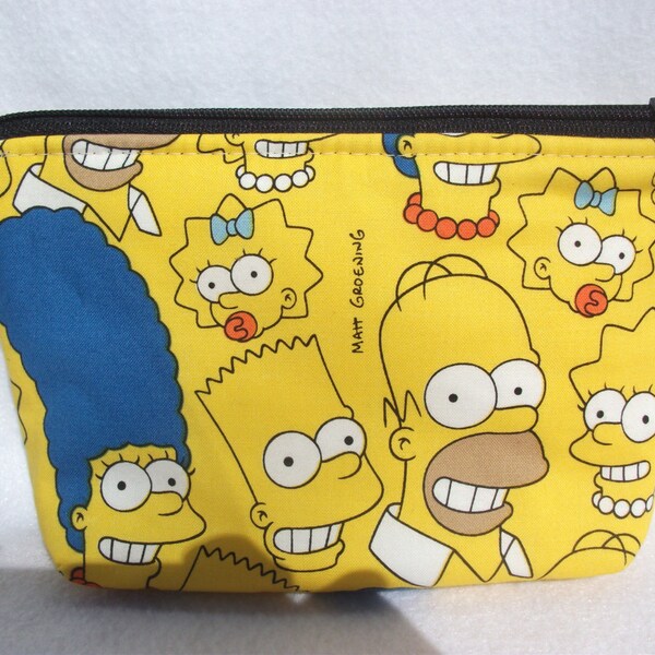 The Simpsons print  make up bag