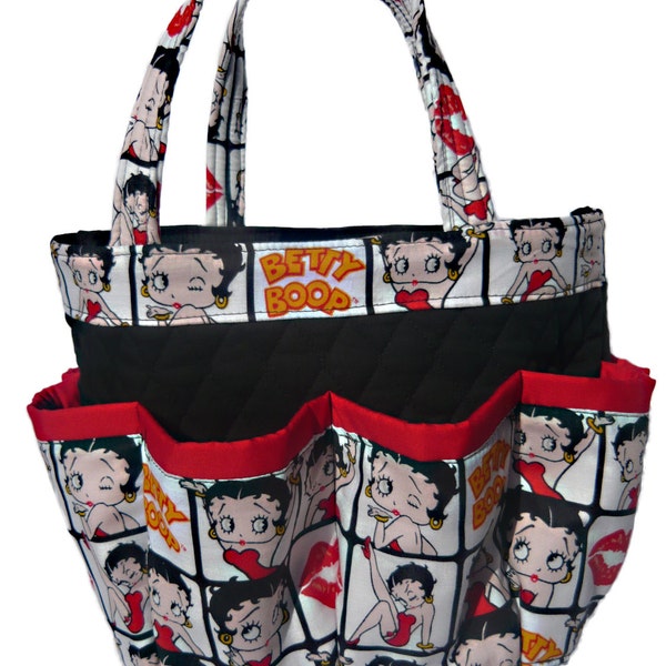 Bolso Betty Boop Bingo / / organizador del arte / / organizador de maquillaje / / carrito / / maestro Tote / / enfermera bolsa