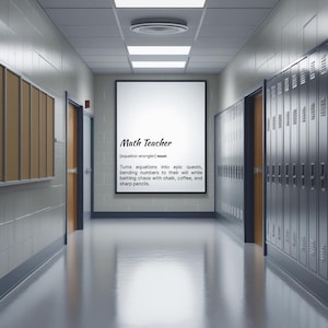 Funny Math Teacher Definition Poster: Math Classroom Decor (Digital Download
