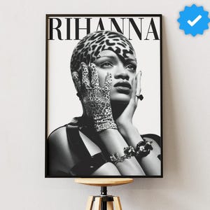 Digitales Rihanna Poster – Moderne Wandkunst