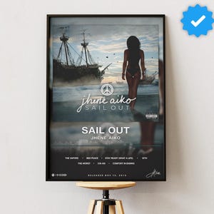 【額縁付き】Jhene Aiko Sail Out A2ポスター Amazon.com: KUCOON Jhene Aiko Sail Out Poster Canvas Wall