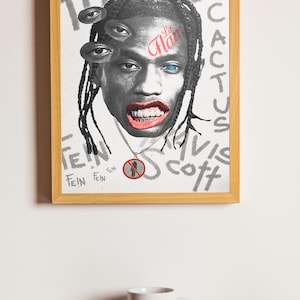 Travis Scott - Digital Poster, Travis Scott Png, Music Posters, Wall Art, Home Decor, Hiphop Artist, 90s, Rapper, Rap Tee design, 300 Dpi