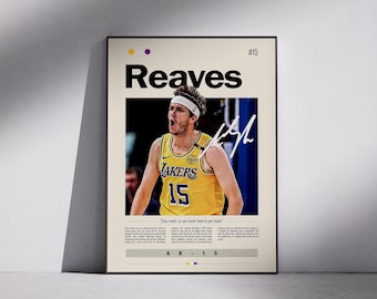 Póster de Austin Reaves, Regalo para fans de Austin Reaves, Decoración para la sala de juegos, Póster para la sala de juegos, Arte de pared de fútbol americano, Decoración de pared deportiva, Hogar con temática deportiva