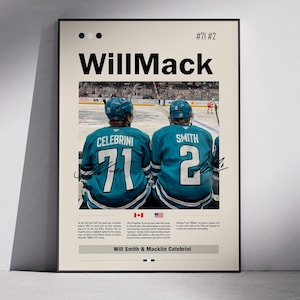 Will Smith Macklin Celebrini Hockey Poster WillMack Wandkunst und (digitaler Download)