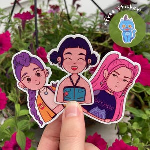 Kpop Demon Hunters HUNTR/X Stickers | Rumi, Mira, Zoey