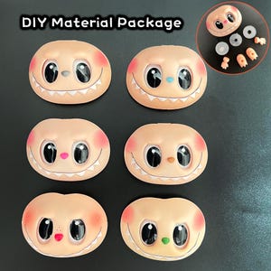 Labubu DIY Material Package,Diy Labubu Set,Labubu Fans,Labubu Parts,Labubu Accessories-Face/Hands/Feet,Multiple Faces,DIY Enthusiasts