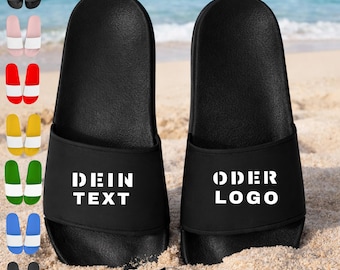 Gepersonaliseerde badslippers met tekst of logo, badslippers, pantoffels, slippers voor dames en heren – leuke badslippers!