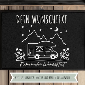 Doormat, camping doormat personalized with desired text and name, gift camper caravan, motorhome or tent, gift camping with name