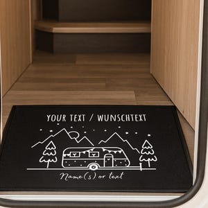 Felpudo personalizado para autocaravanas con texto y nombre a medida, regalo para campistas, caravanas, autocaravanas o tiendas de campaña, regalo de camping imagen 3