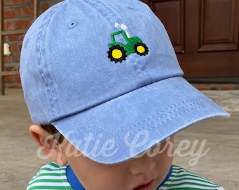 Personalized Baseball Cap Toddler Youth Kids hat Mallard duck, tractor, marlin, golf, baseball, Dinosaur, Labrador, sailboat preppy