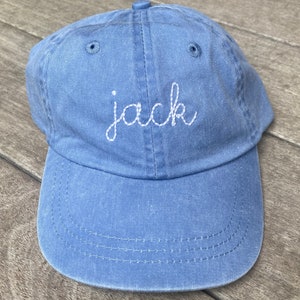 Personalized Baseball Cap Toddler Youth Baseball Hat Monogram Kids Personalized Baseball Cap Custom Embroidered Hat boy girl birthday gift image 1