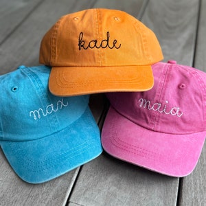 Personalized Baseball Cap Toddler Youth Baseball Hat Monogram Kids Personalized Baseball Cap Custom Embroidered Hat - boy girl birthday gift