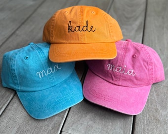 Personalized Baseball Cap Toddler Youth Baseball Hat Monogram Kids Personalized Baseball Cap Custom Embroidered Hat - boy girl birthday gift