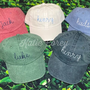 Personalized Baseball Cap Toddler Youth Baseball Hat Monogram Kids Personalized Baseball Cap Custom Embroidered Hat