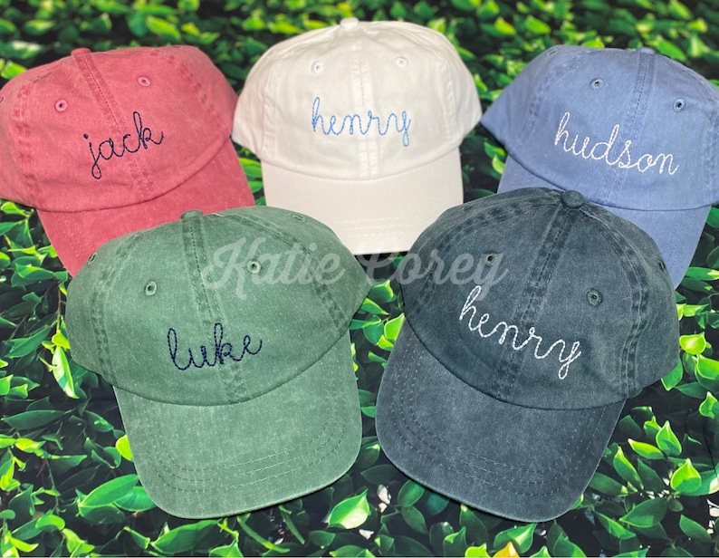 Personalized Baseball Cap Toddler Youth Baseball Hat Monogram Kids Personalized Baseball Cap Custom Embroidered Hat boy girl birthday gift image 3