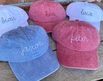 Personalized Baseball Cap Toddler Youth Baseball Hat Monogram Kids Personalized Baseball Cap Custom Embroidered Hat - boy girl birthday gift