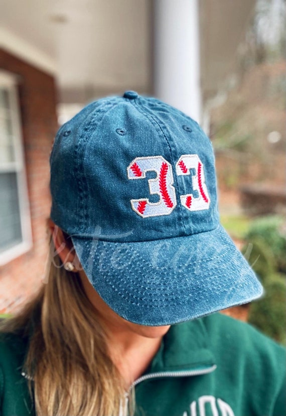 Custom adult Baseball number cap personalized hat - baseball mom cap