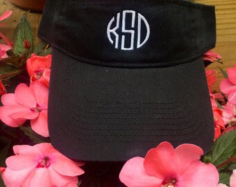 Personalized Monogrammed Sun Visor. MANY COLORS AVAILABLE. Camo, Black, Aqua, White, Lime Green