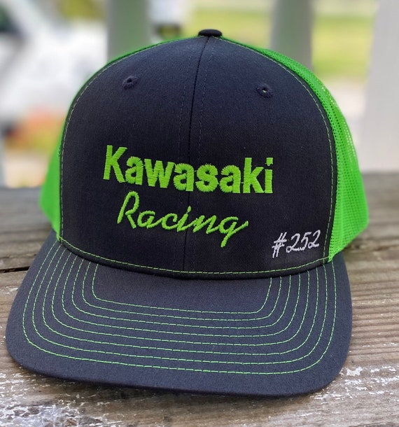 Kawasaki Racing ATV Dirt Bike Hat Cap 