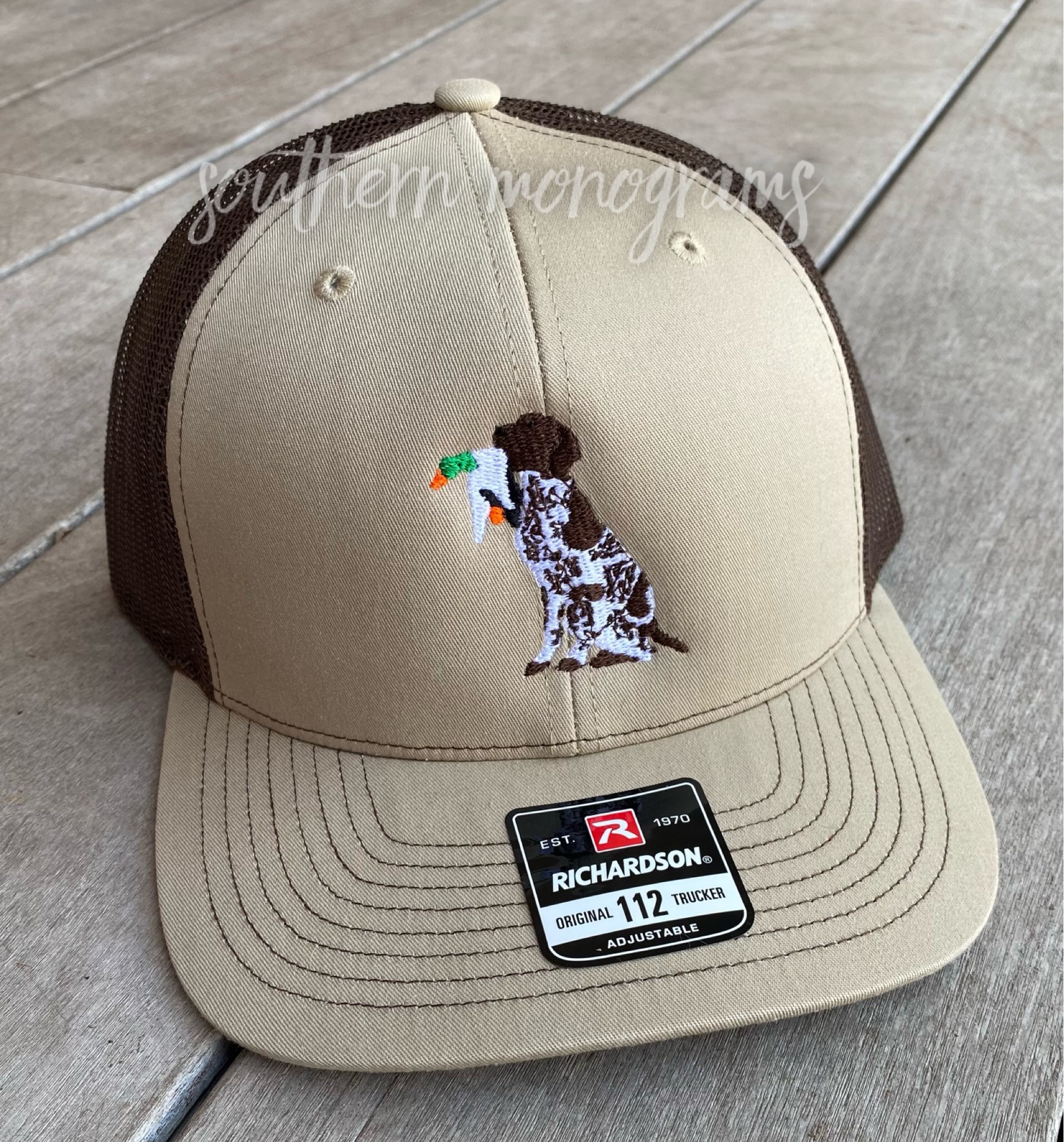 Hunting, Fishing, Leather Patch Hat, Richardson 112, Snapback, 