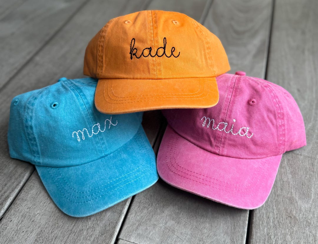 Personalized Baseball Cap Toddler Youth Baseball Hat Monogram Kids ...