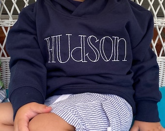 Personalized Monogrammed Hooded Sweatshirt, hoodie, Kids, boy, girl, pullover, baby, toddler, custom, baby shower gift, birthday gift