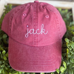 Personalized Baseball Cap Toddler Youth Baseball Hat Monogram Kids Personalized Baseball Cap Custom Embroidered Hat
