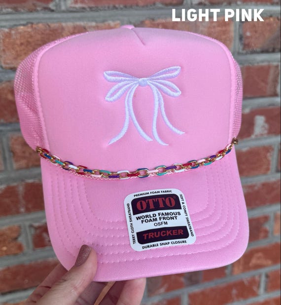 Custom Monogram Bow Trucker Hat - Adult Ladies Foam Cap - Etsy display picture 1